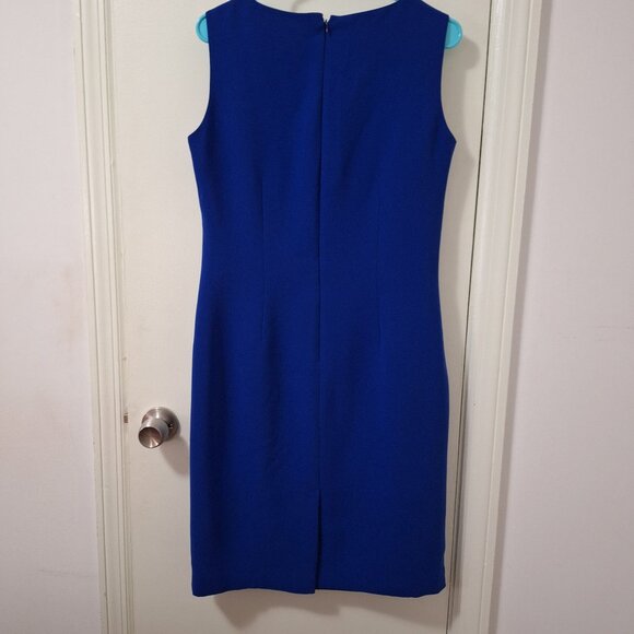 Jones Studio Royal Blue Sleeveless Sheath Dress Size 10 - Picture 2 of 6